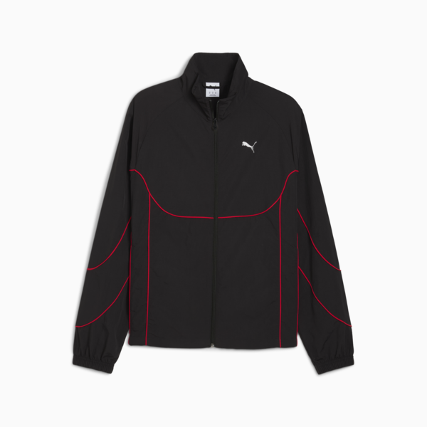 PUMATECH Track Jacket Men, PUMA Black-For All Time Red, large-ZAF