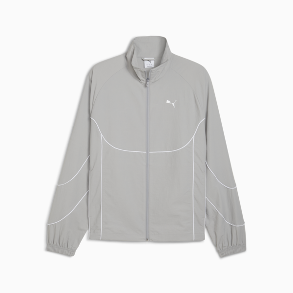 PUMATECH Track Jacket Men, Gray Echo-PUMA White, large-ZAF