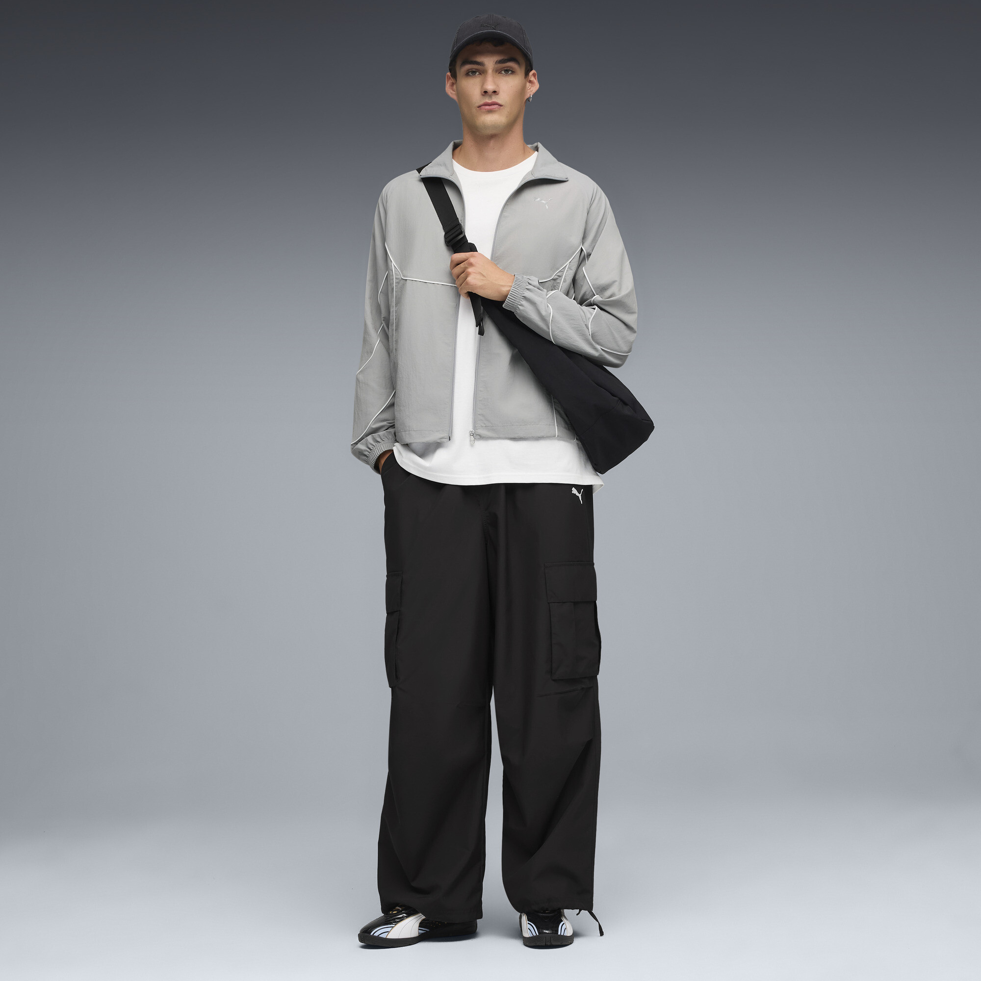 PUMATECH trainingsjack voor Heren, Grijs/Wit, Maat S thumbnail 6