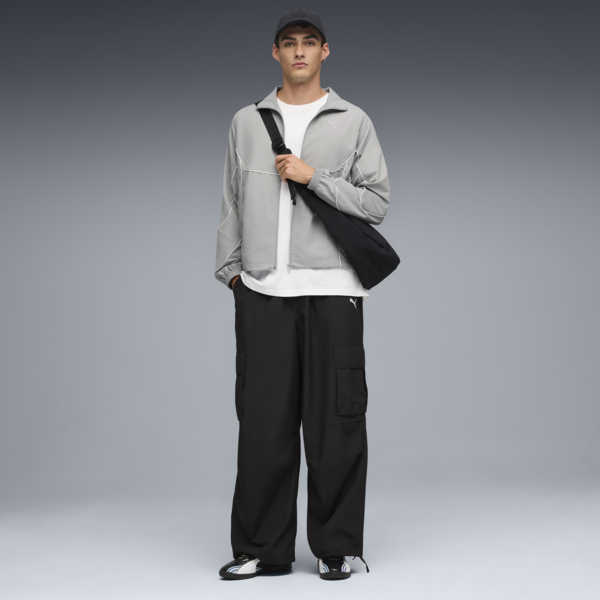 PUMATECH Track Jacket Men, Gray Echo-PUMA White, large-ZAF
