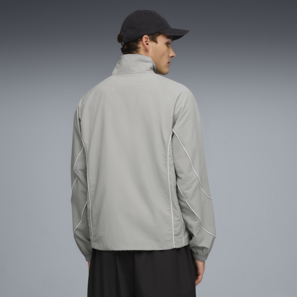 PUMATECH Track Jacket Men, Gray Echo-PUMA White, large-ZAF