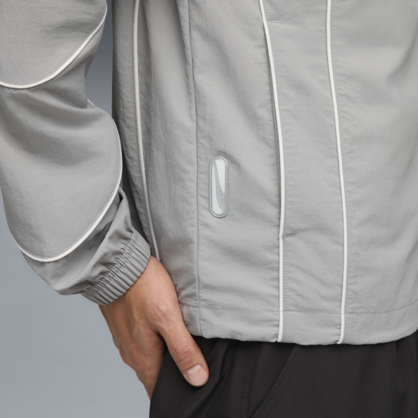 PUMATECH Track Jacket Men, Gray Echo-PUMA White, large-ZAF