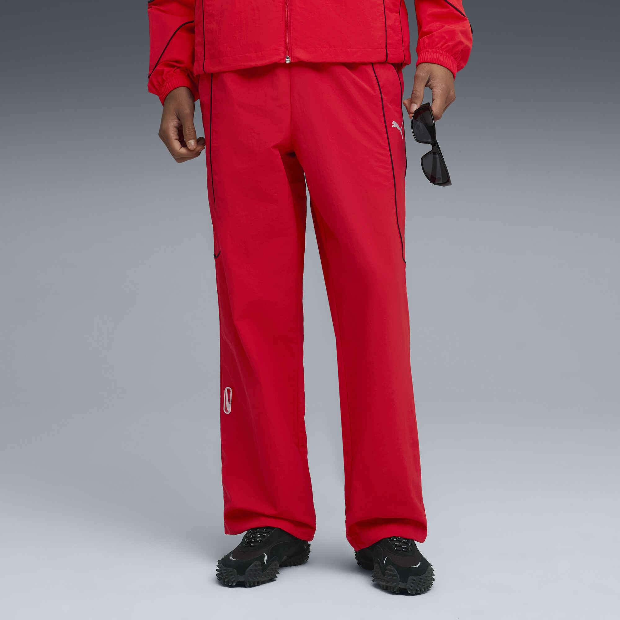 PumaTECH Relaxed Trainingshose Herren | Mit Plain | Red/Black | Größe: S