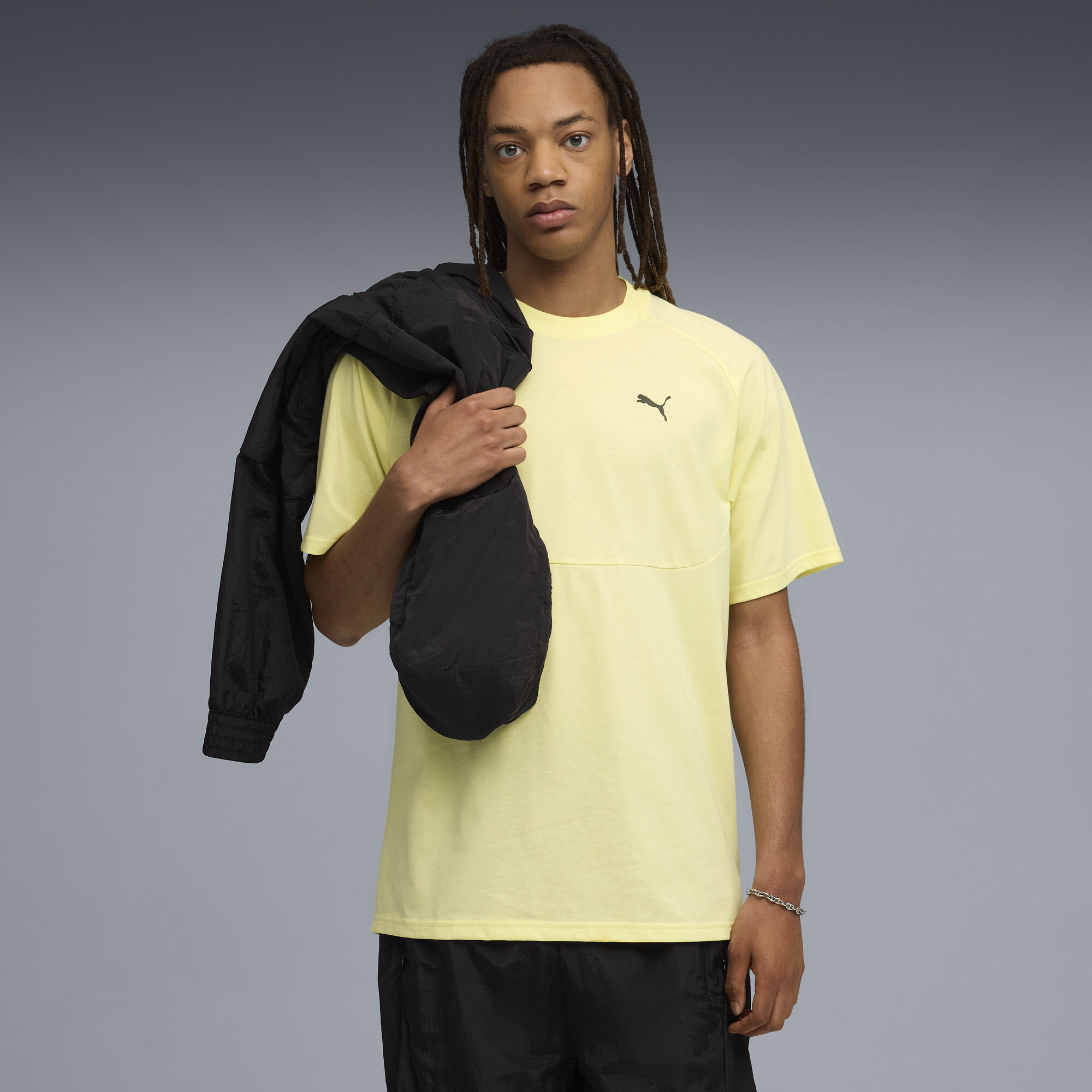 PUMATECH Men's Relaxed T-Shirt in Yellow, Size XXL