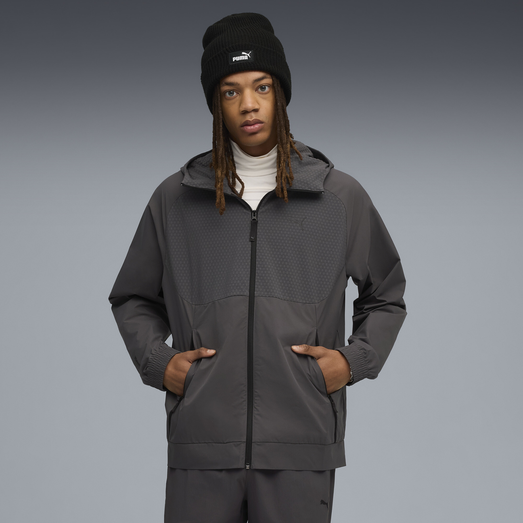 PumaTECH Relaxed Reißverschluss-Hoodie Herren | Mit Plain | Dusky Gray | Größe: XXL