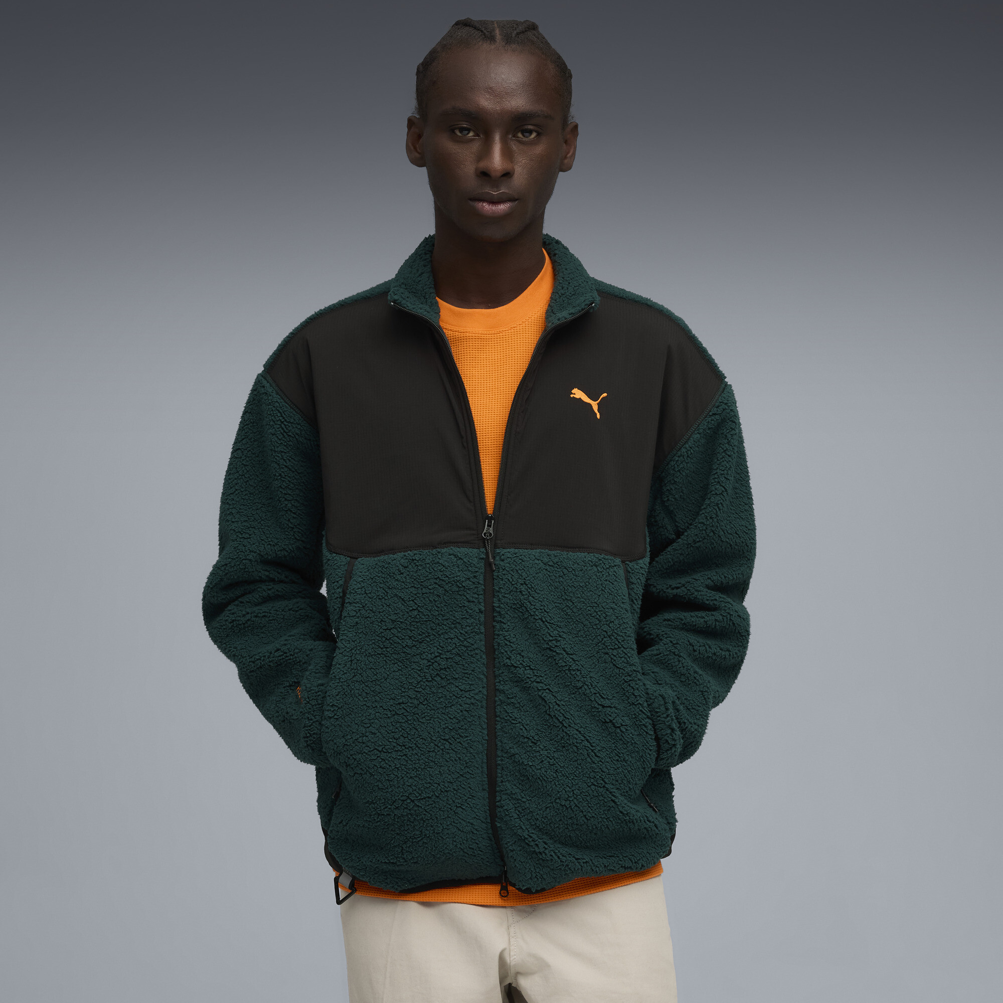 Куртка PUMATECH Relaxed Sherpa Jacket Men | Цвет: Зеленый | Green