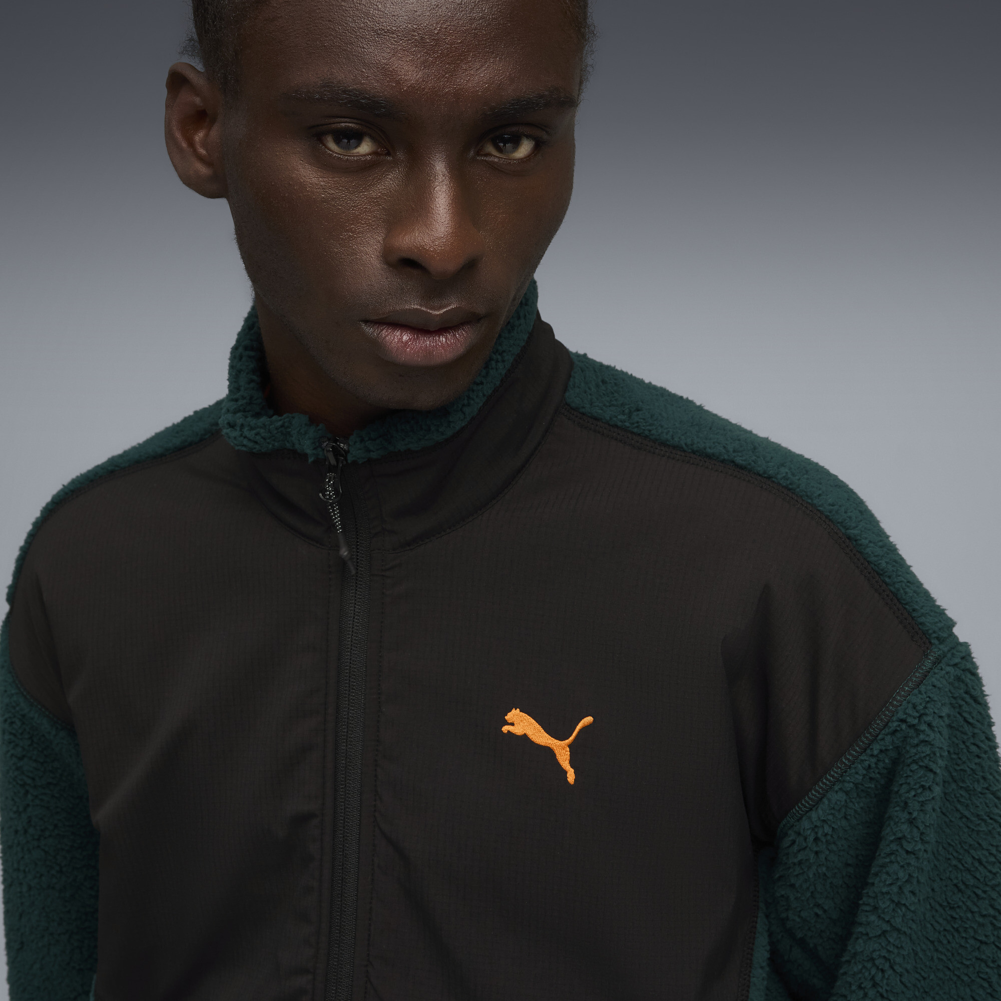 PUMATECH sherpajas met relaxte pasvorm voor Heren, Groen/Zwart, Maat L thumbnail 7