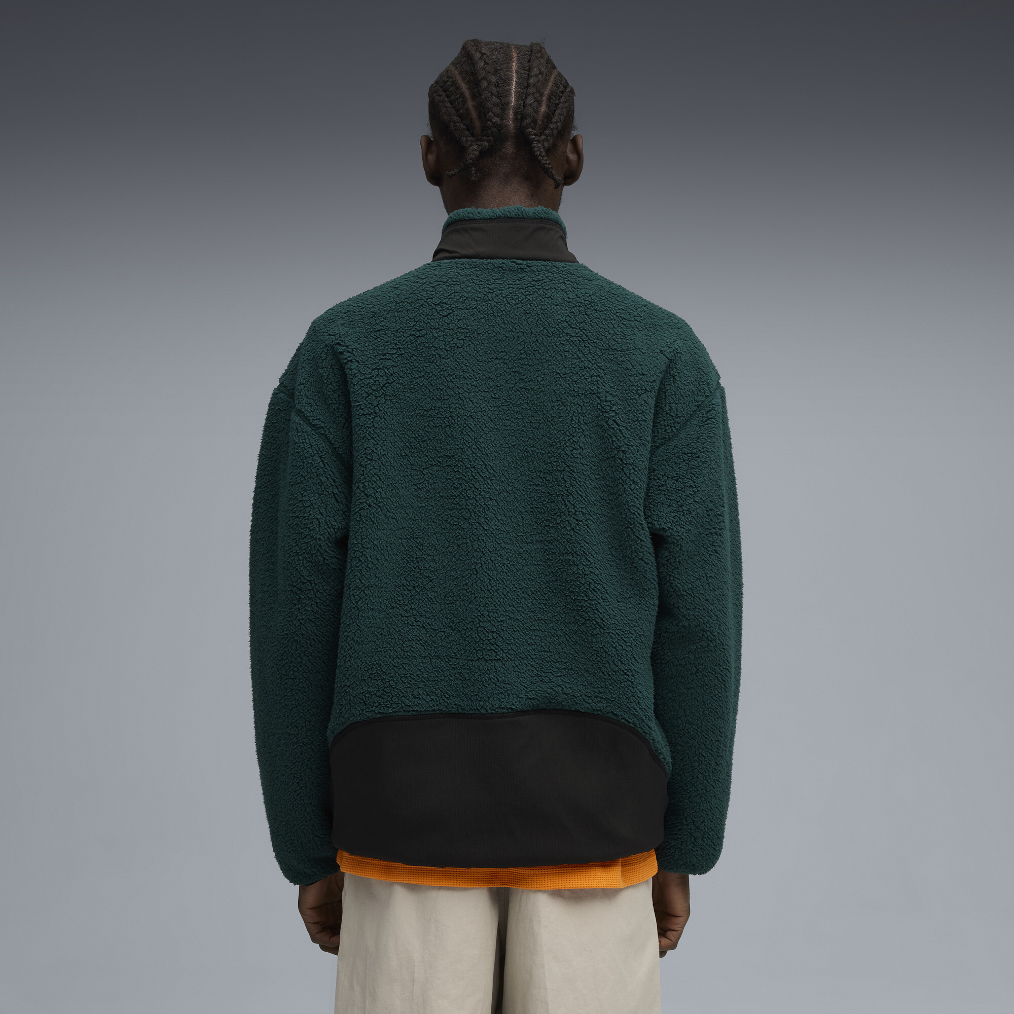 PUMATECH sherpajas met relaxte pasvorm voor Heren, Groen/Zwart, Maat L thumbnail 5