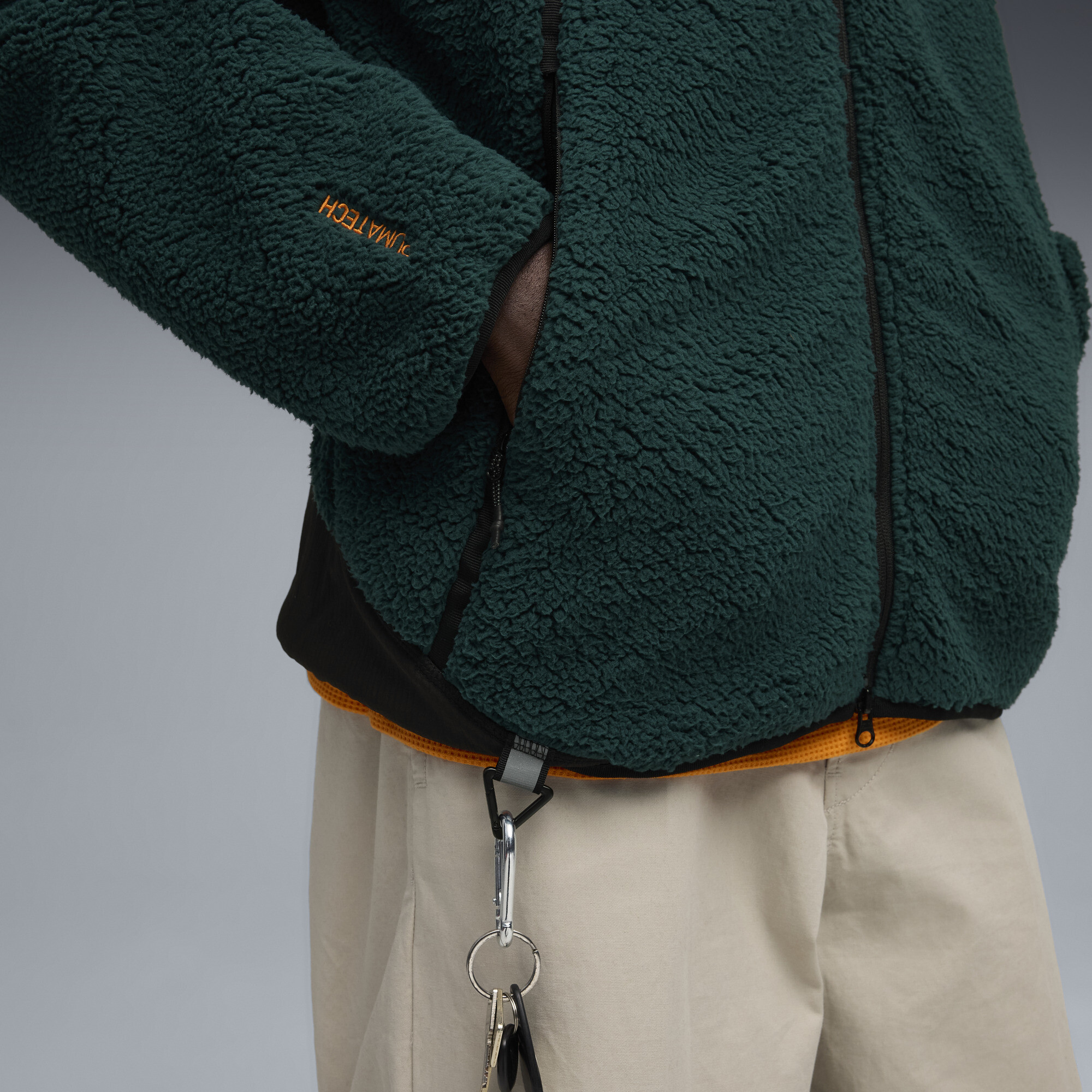 PUMATECH sherpajas met relaxte pasvorm voor Heren, Groen/Zwart, Maat L thumbnail 4