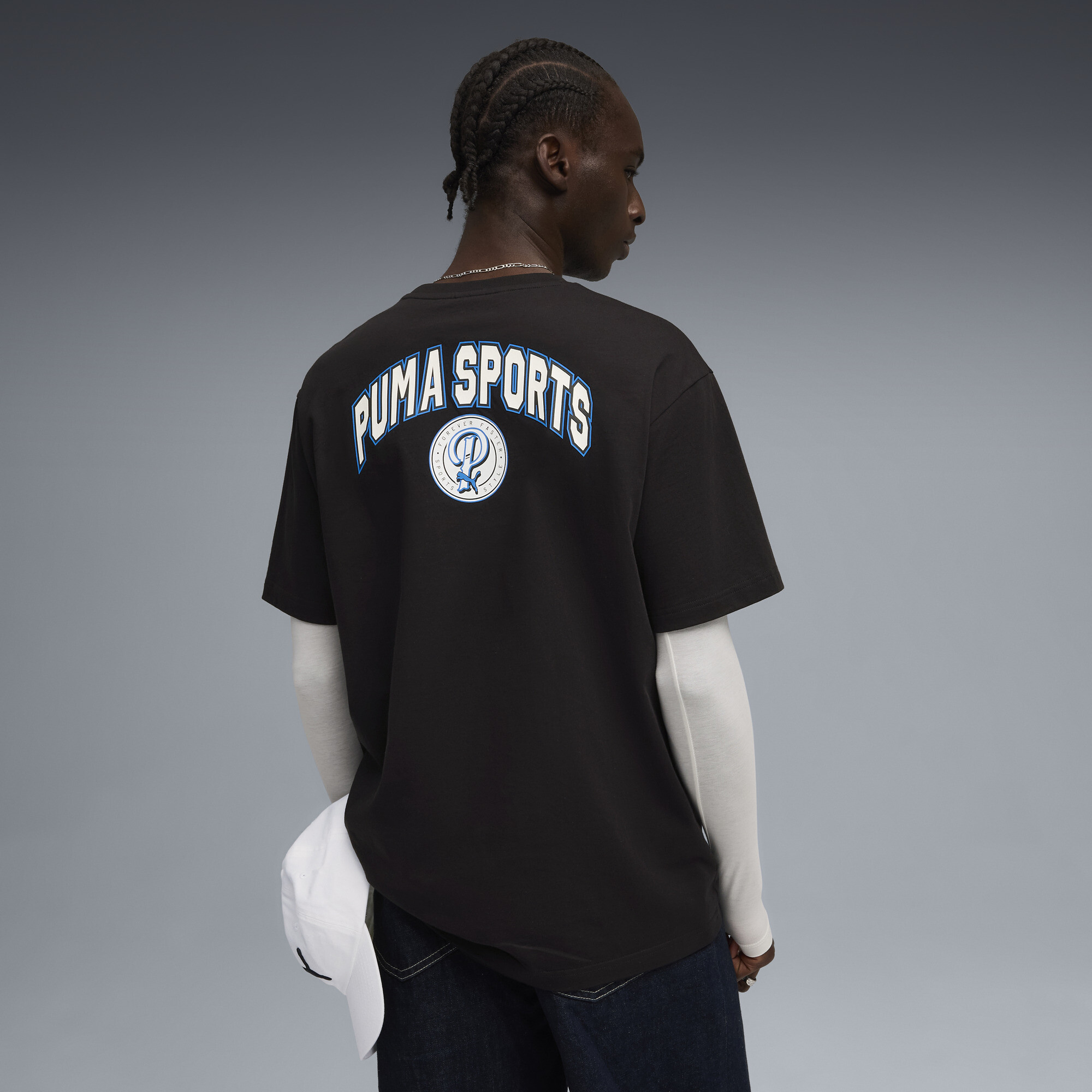 PUMA Wardrobe Essentials Sports Legacy relaxed T-shirt voor Heren, Zwart, Maat L thumbnail 5