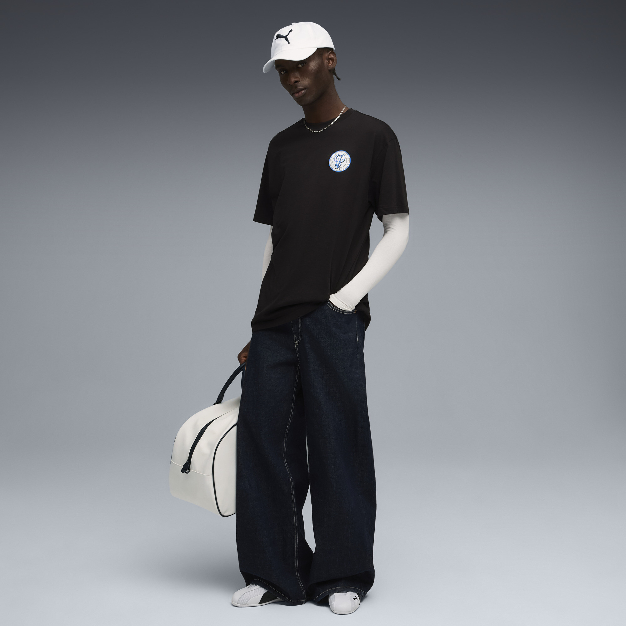 PUMA Wardrobe Essentials Sports Legacy relaxed T-shirt voor Heren, Zwart, Maat L thumbnail 4