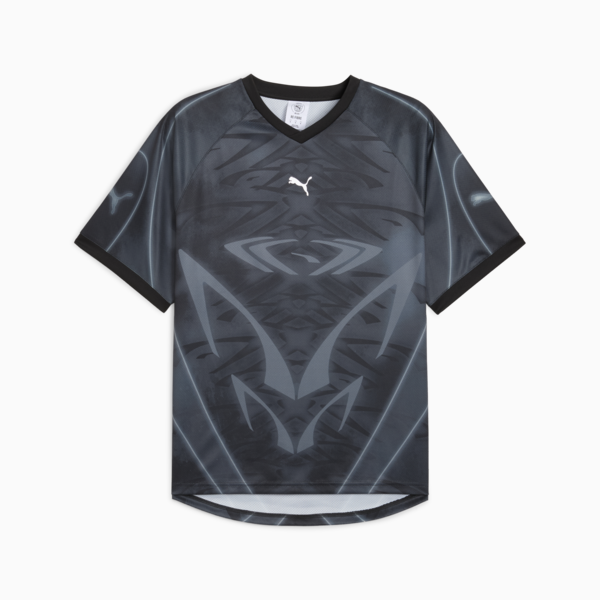 Camiseta de fútbol estampada PUMATECH, PUMA Black-AOP, large-ARG