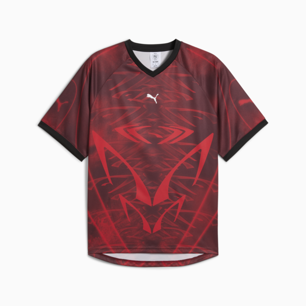 PUMATECH All-Over Print Relaxed Football Jersey Unisex, For All Time Red-AOP, large-ZAF
