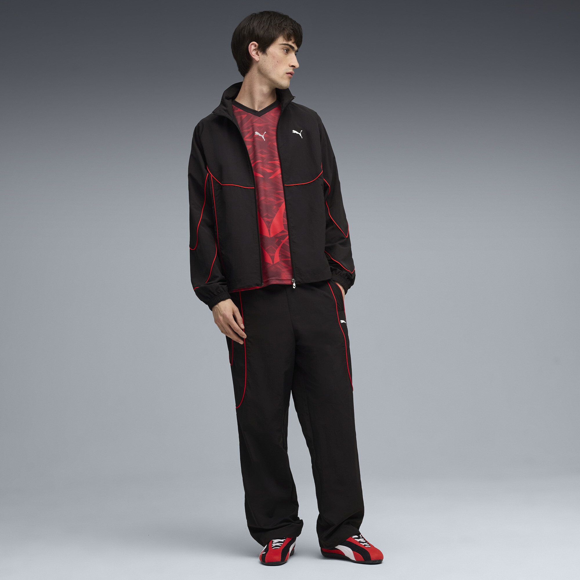 PUMATECH all-over print relaxed voetbalshirt uniseks, Rood, Maat XL thumbnail 6