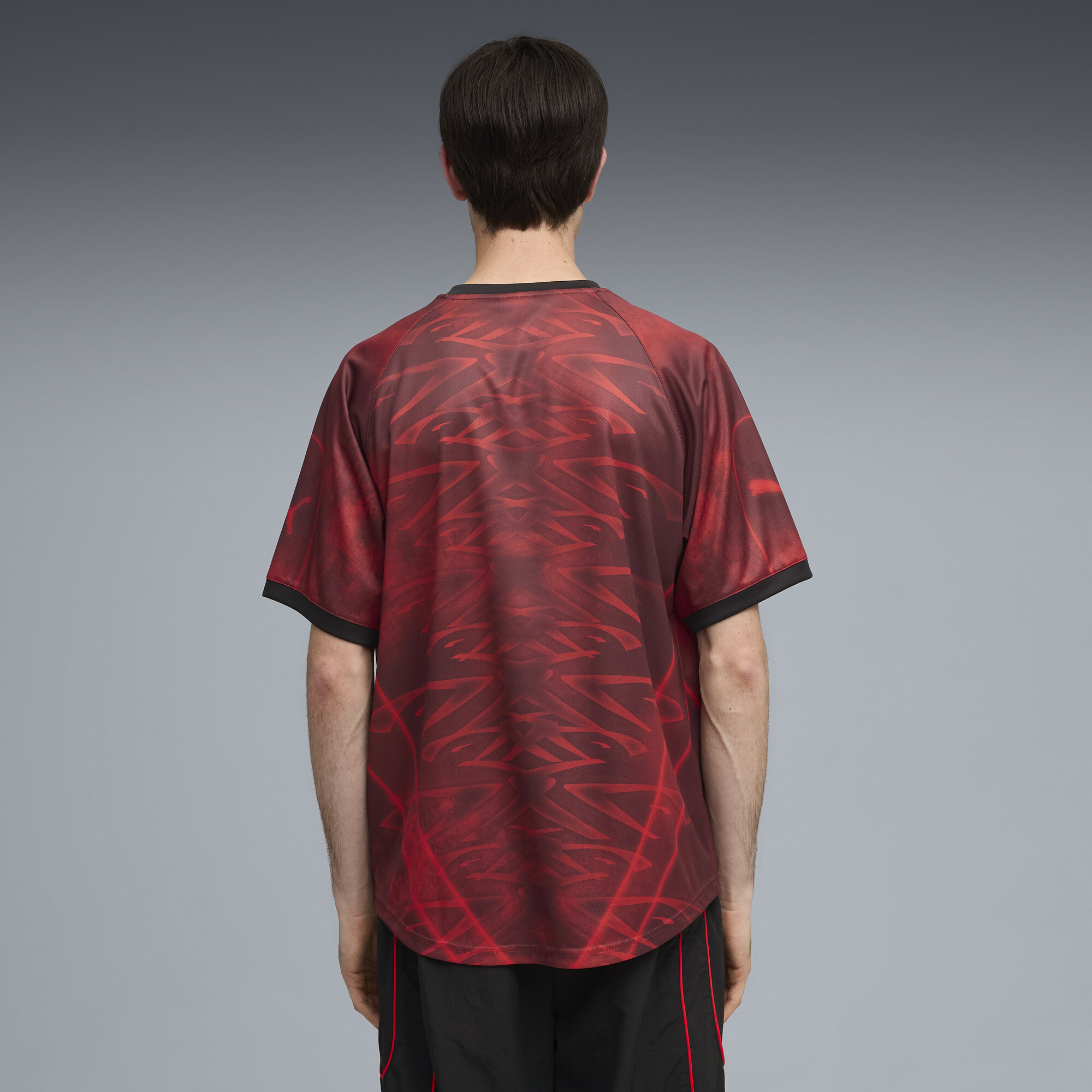 PUMATECH all-over print relaxed voetbalshirt uniseks, Rood, Maat XL thumbnail 4