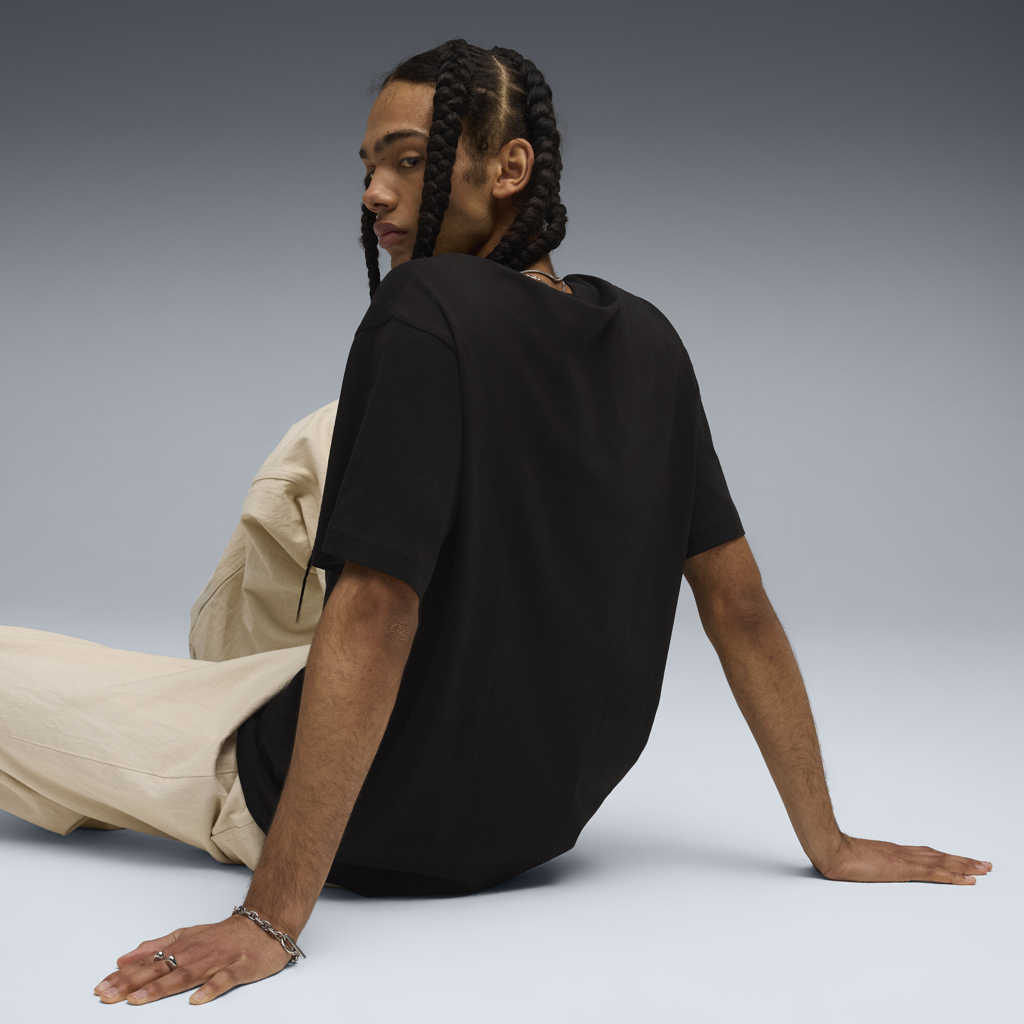 Graphic SUPER PUMA World Tour relaxed T-shirt voor Heren, Zwart, Maat XL thumbnail 5