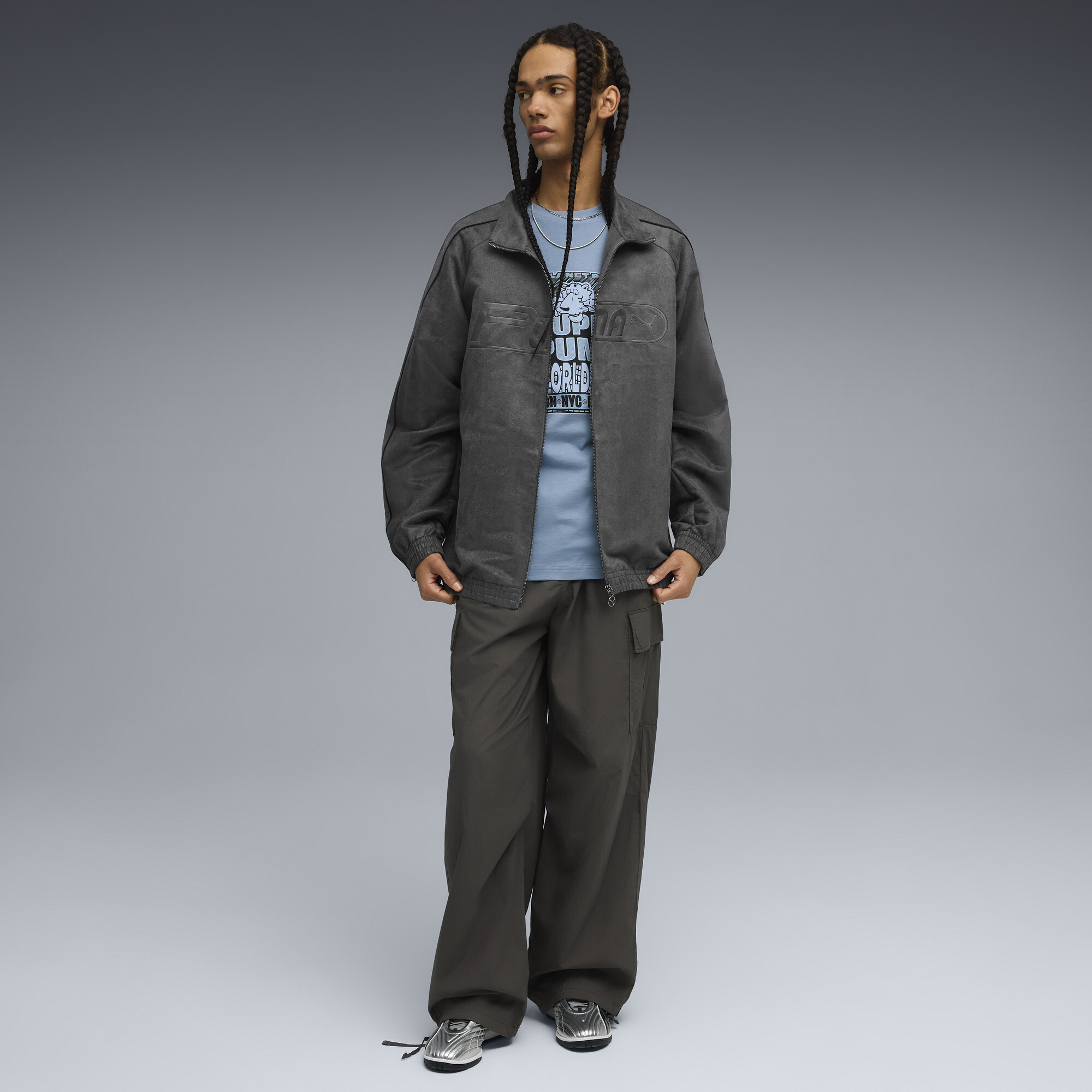 Graphic SUPER PUMA World Tour relaxed T-shirt voor Heren, Blauw, Maat 4XL thumbnail 4