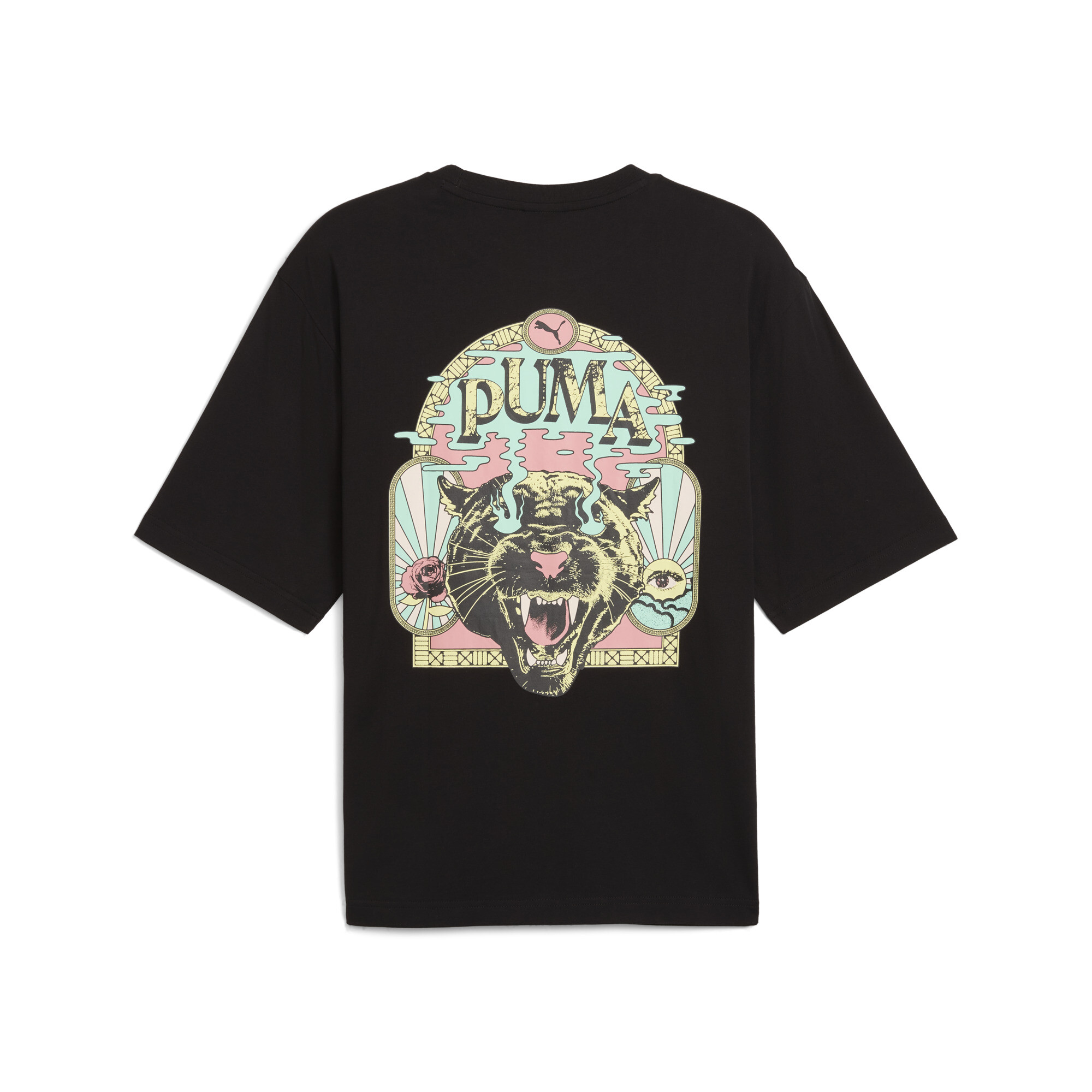 Graphic PUMA Fest boxy T-shirt voor Heren, Zwart, Maat XXL thumbnail 2