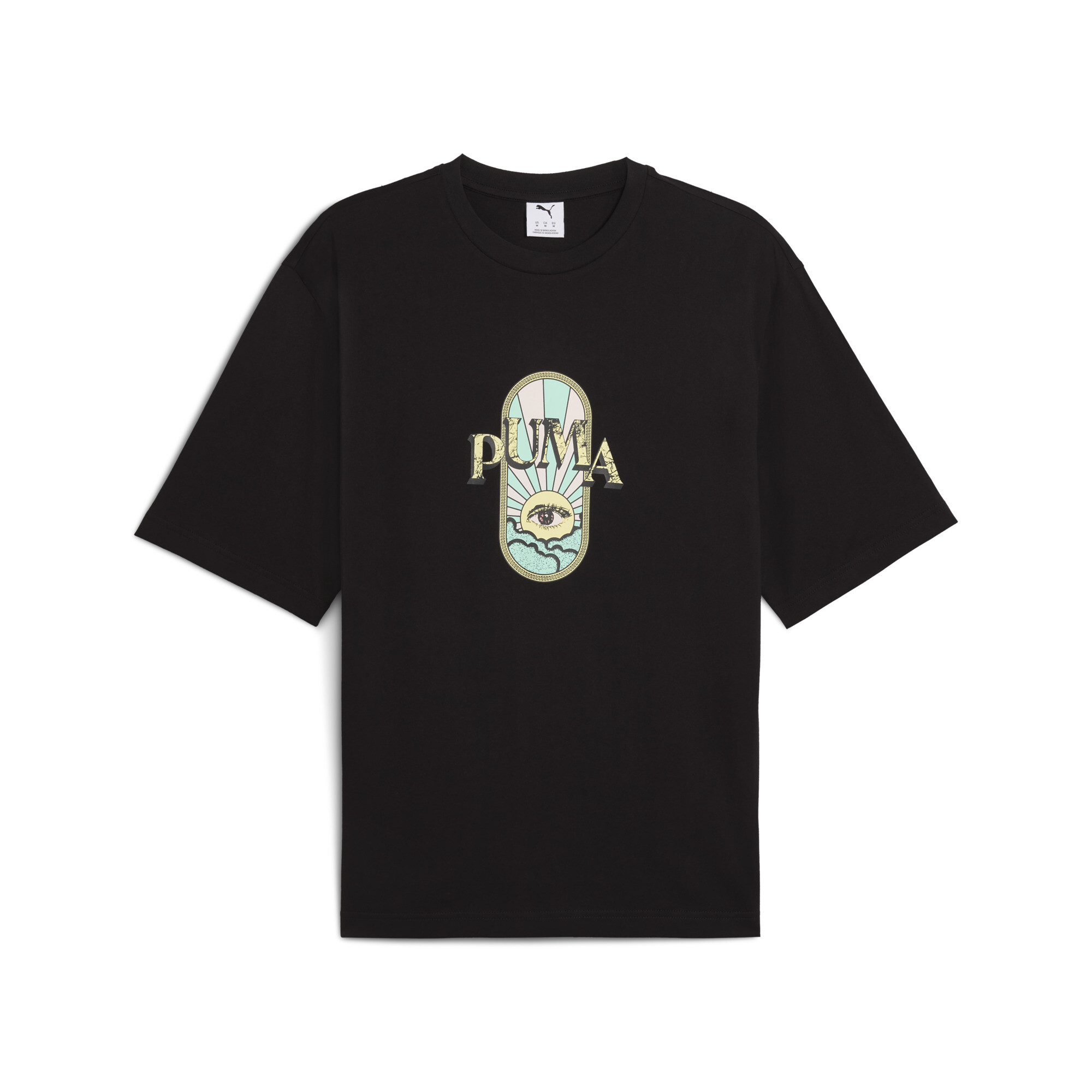 Graphic PUMA Fest boxy T-shirt voor Heren, Zwart, Maat XXL thumbnail 3