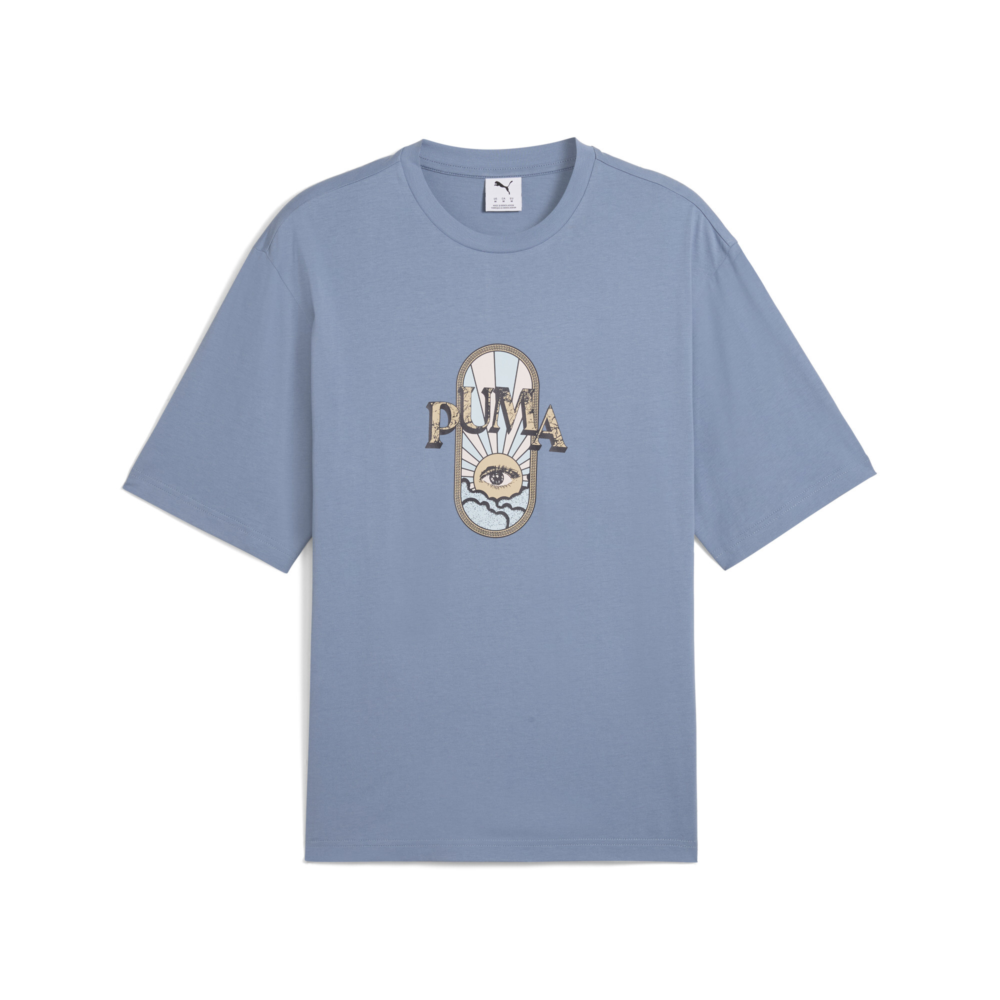Graphic PUMA Fest boxy T-shirt voor Heren, Blauw, Maat M thumbnail 3