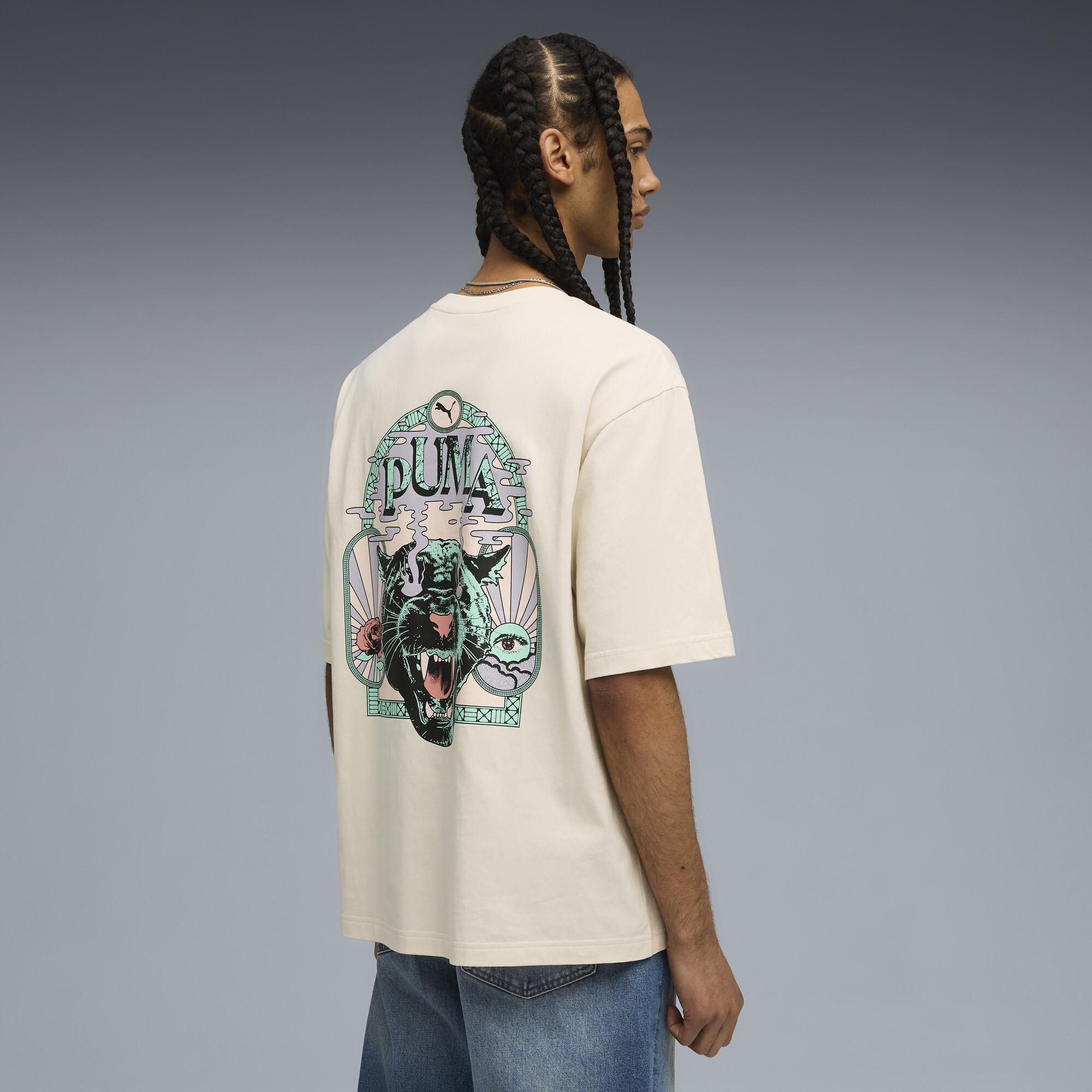 Graphic PUMA Fest boxy T-shirt voor Heren, Maat M thumbnail 5