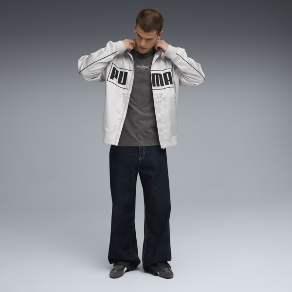 Remera estampada Font Play Washed para hombre, Dusky Gray, large-ARG