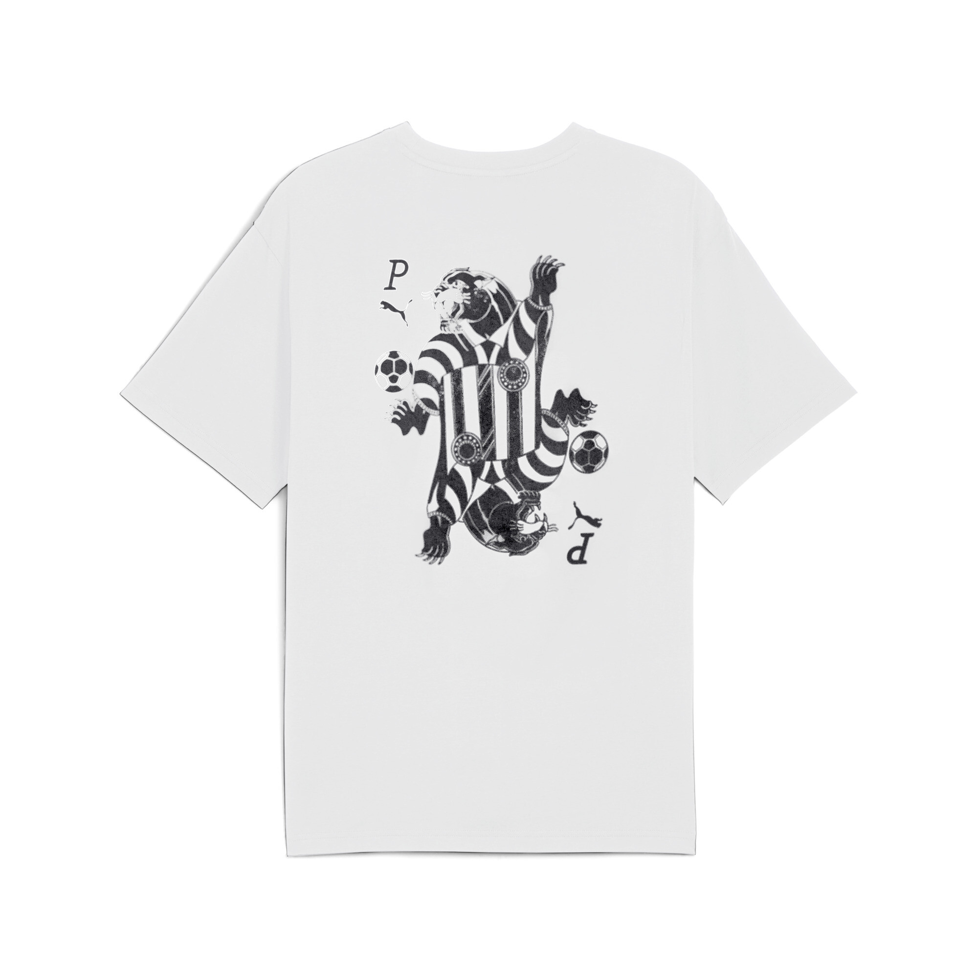 PUMA Graphic Card Play relaxed T-shirt voor Heren, Wit, Maat XXL thumbnail 2