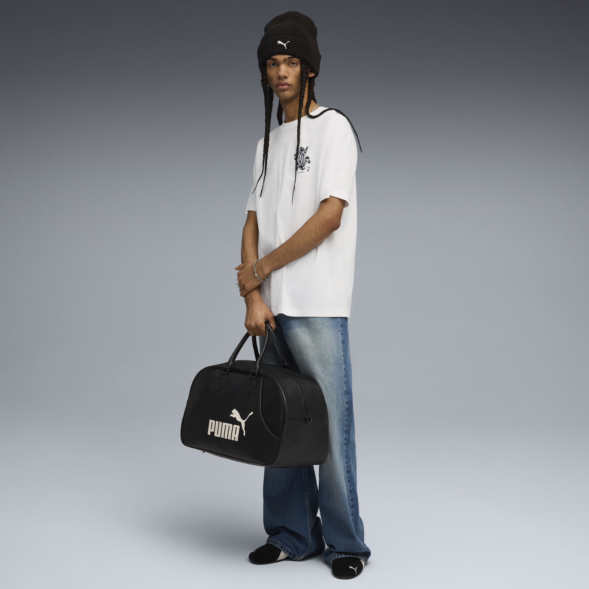 PUMA Graphic Card Play relaxed T-shirt voor Heren, Wit, Maat XXL thumbnail 4