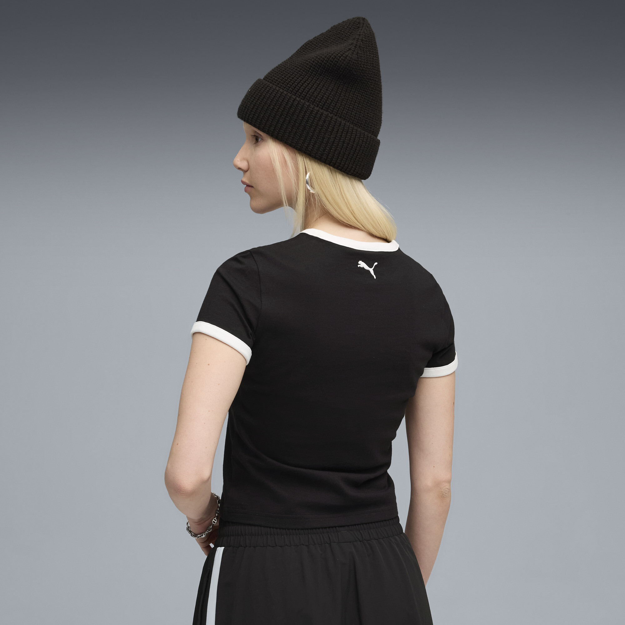 FUTURE.PUMA.ARCHIVE slim T-shirt met print voor Dames, Zwart, Maat XL thumbnail 5