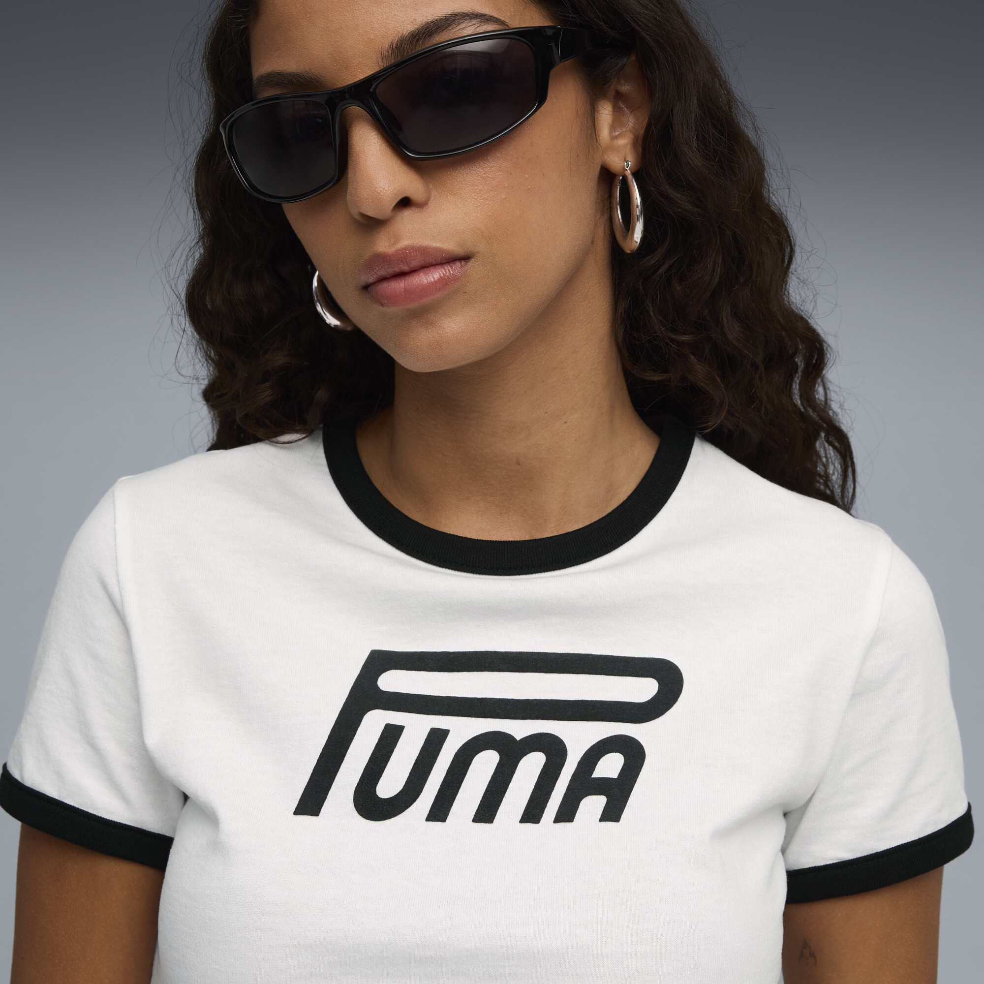 FUTURE.PUMA.ARCHIVE slim T-shirt met print voor Dames, Wit, Maat XS thumbnail 4