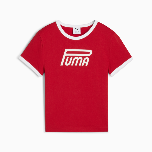Playera semi-ajustada FUTURE.PUMA.ARCHIVE para mujer, For All Time Red, large-MEX