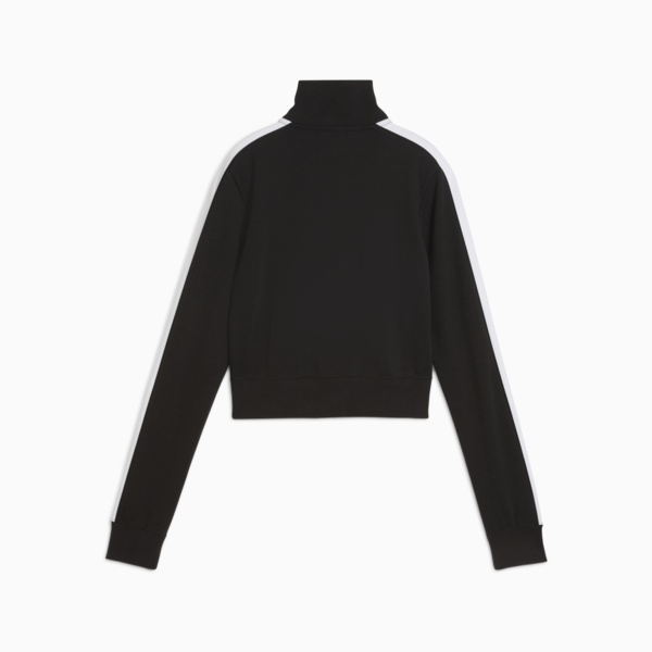 FUTURE.PUMA.ARCHIVE T7 Slim Cropped Track Jacket Women, PUMA Black-PUMA White, large-ZAF