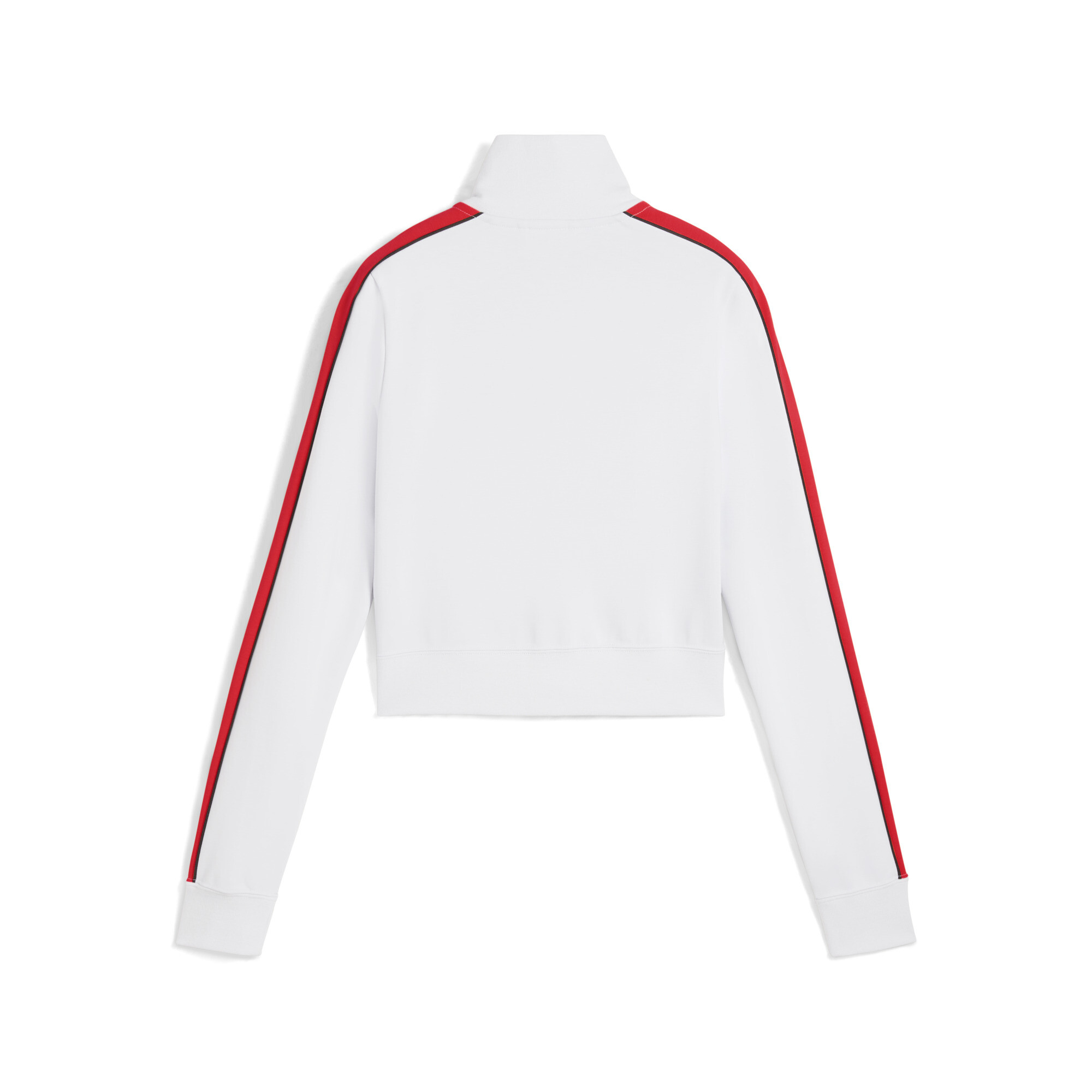 FUTURE.PUMA.ARCHIVE T7 slim cropped trainingsjack voor Dames, Rood/Wit, Maat M thumbnail 2
