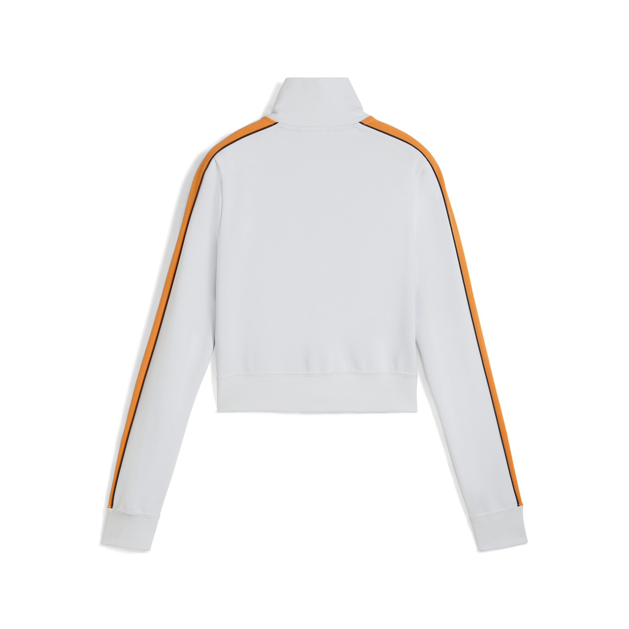 FUTURE.PUMA.ARCHIVE T7 slim cropped trainingsjack voor Dames, Oranje/Zilver, Maat L thumbnail 2
