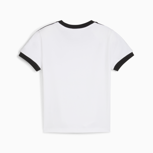 T7 Slim Tee Women, PUMA White, large-ZAF