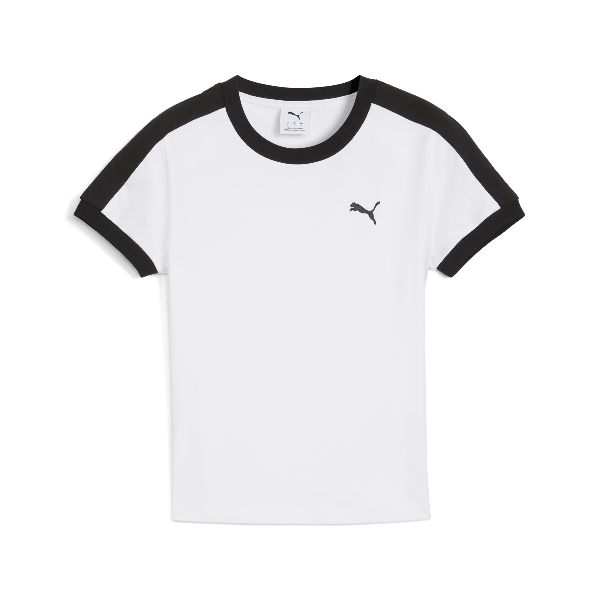 PUMA T7 Slim T-shirt voor Dames, Wit, Maat XL thumbnail 3