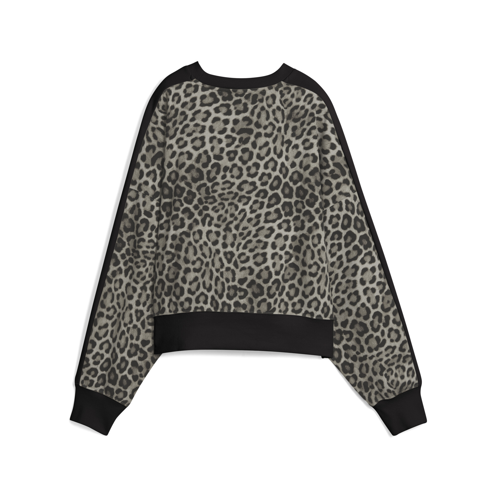PUMA T7 Leo Luxe oversized sweater met ronde hals voor Dames, Zwart, Maat XS thumbnail 2