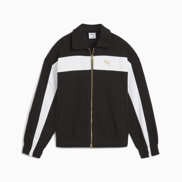 Campera holgada T7 para mujer, PUMA Black, large-ARG