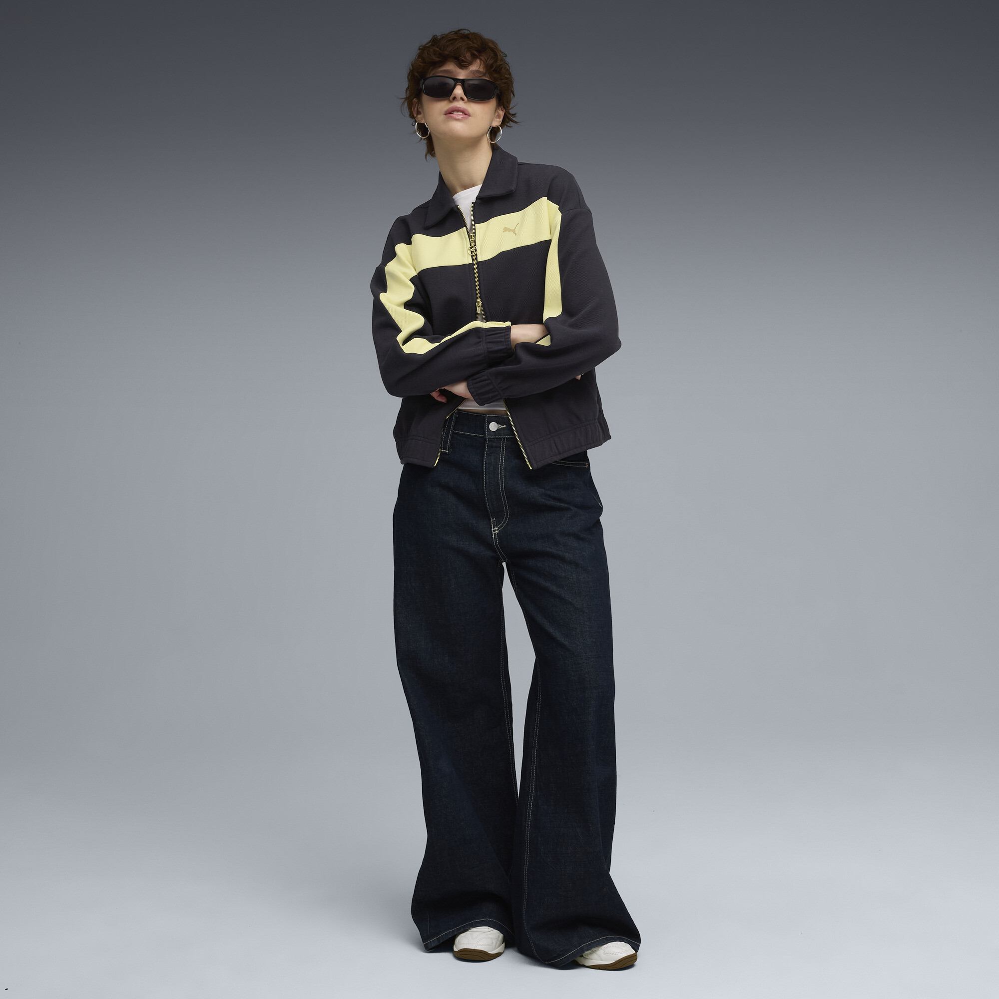 PUMA T7 Relaxed trainingsjack voor Dames, Blauw, Maat L thumbnail 6