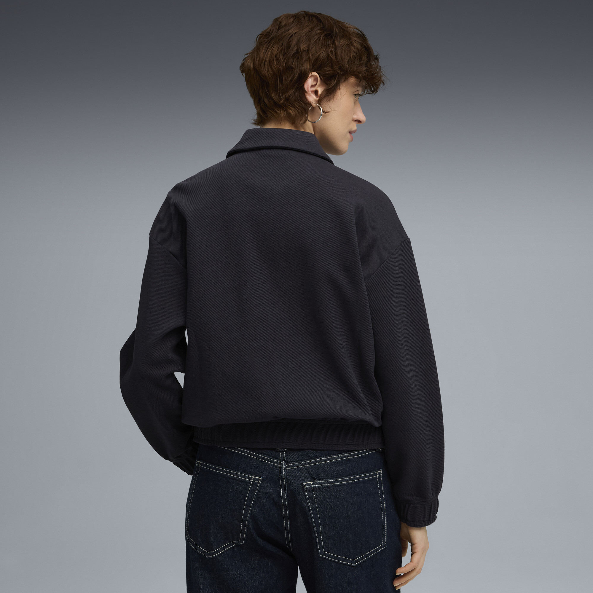 PUMA T7 Relaxed trainingsjack voor Dames, Blauw, Maat L thumbnail 5