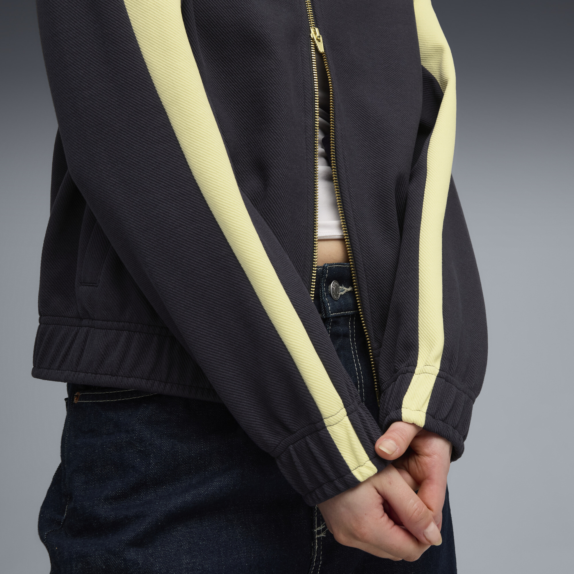 PUMA T7 Relaxed trainingsjack voor Dames, Blauw, Maat L thumbnail 4