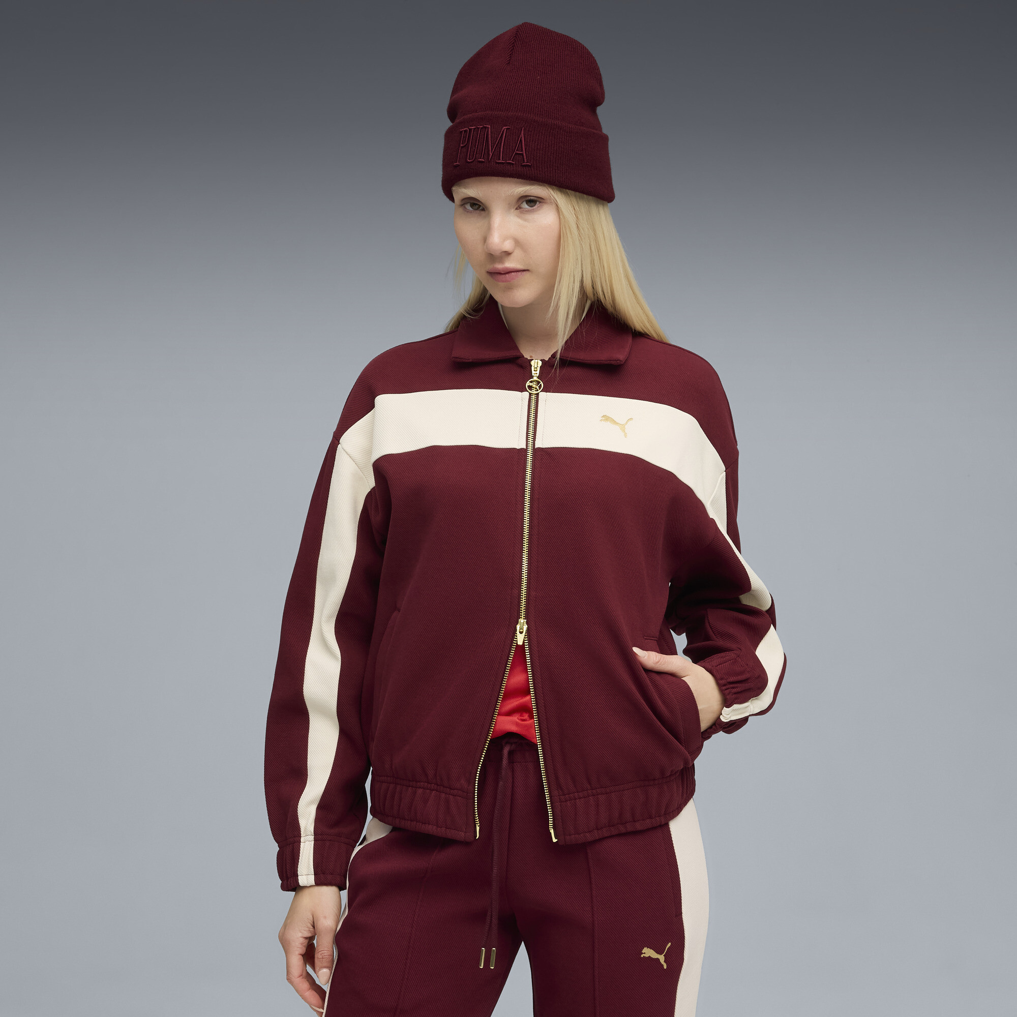 Олимпийка T7 Relaxed Track Jacket Women | Цвет: Красный | Ruby