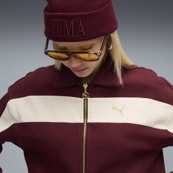T7 Relaxed Track Jacket Women, Ruby Shimmer, large-ZAF
