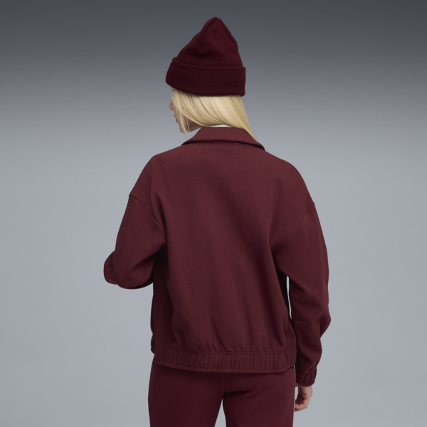 T7 Relaxed Track Jacket Women, Ruby Shimmer, large-ZAF