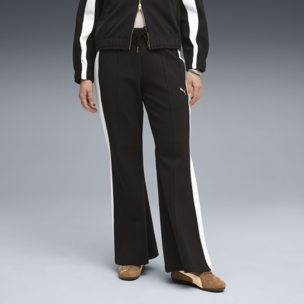 Pantalones acampanados T7 para mujer, PUMA Black, large-ARG