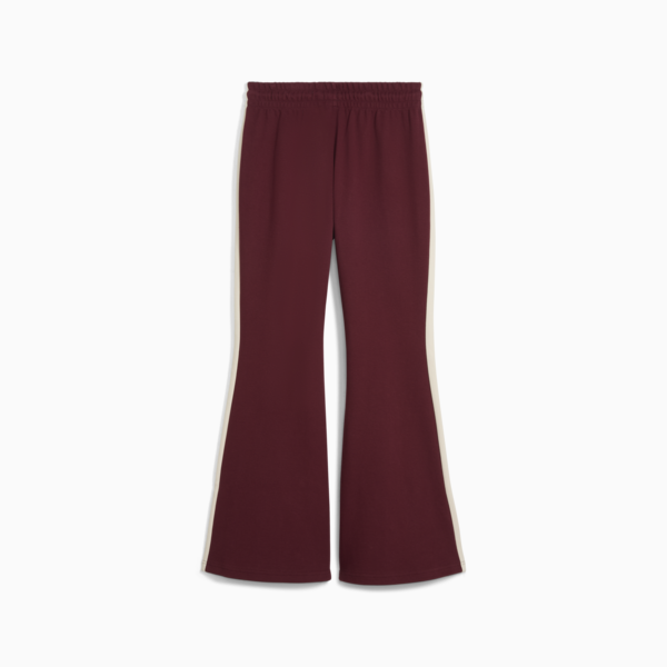 T7 Flared Pants Women, Ruby Shimmer, large-ZAF