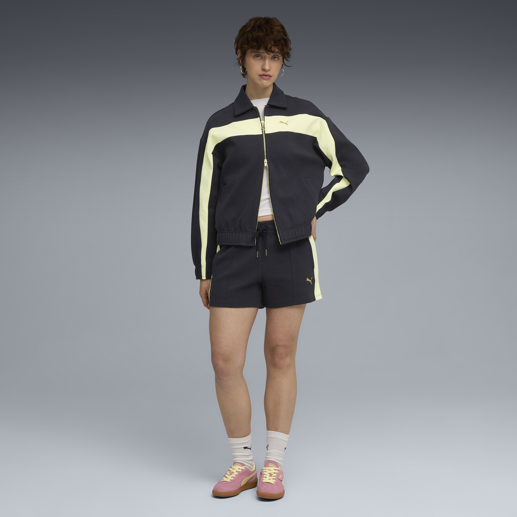 PUMA T7 Pintuck 4"short voor Dames, Blauw, Maat M thumbnail 6