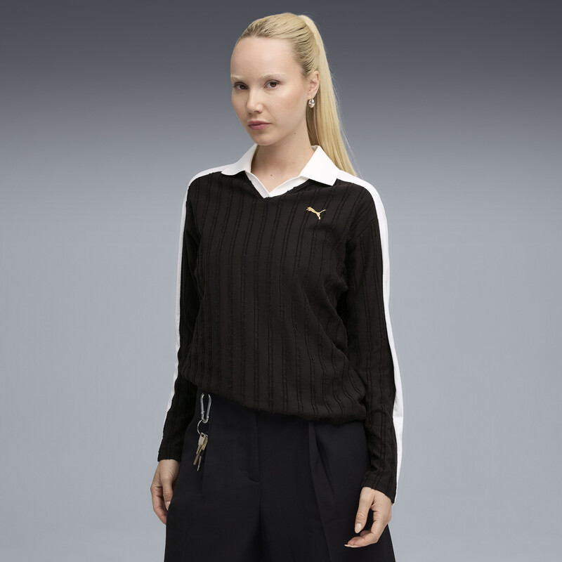 Women's PUMA T7 FAMILY Cotton Long Sleeve Polo