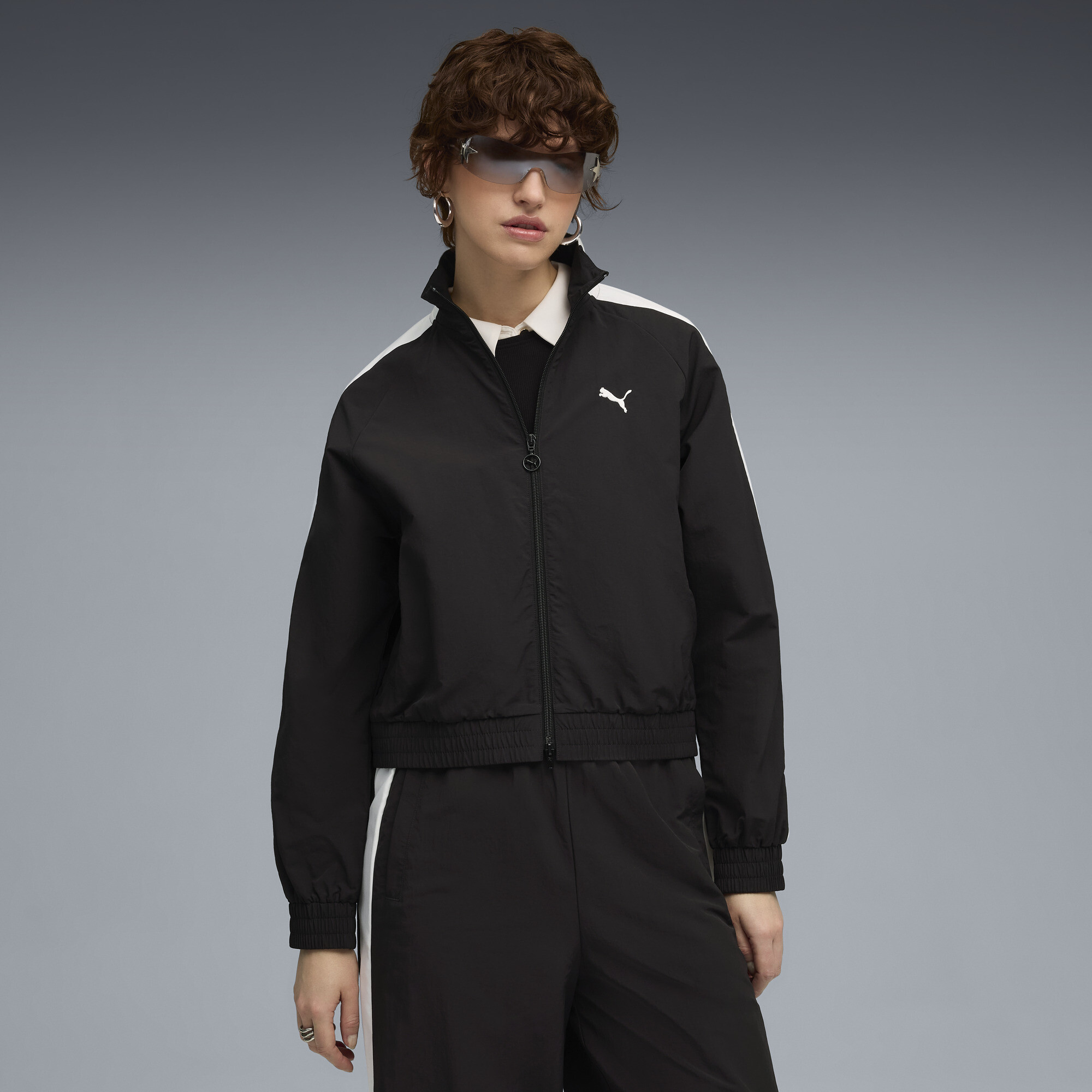 leather track jacket」M kinema「synthetic