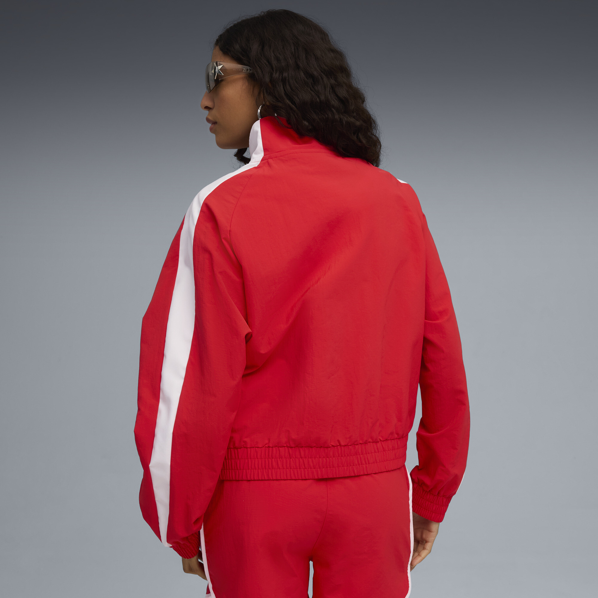 PUMA T7 Relaxed Woven trainingsjack voor Dames, Rood, Maat XS thumbnail 5